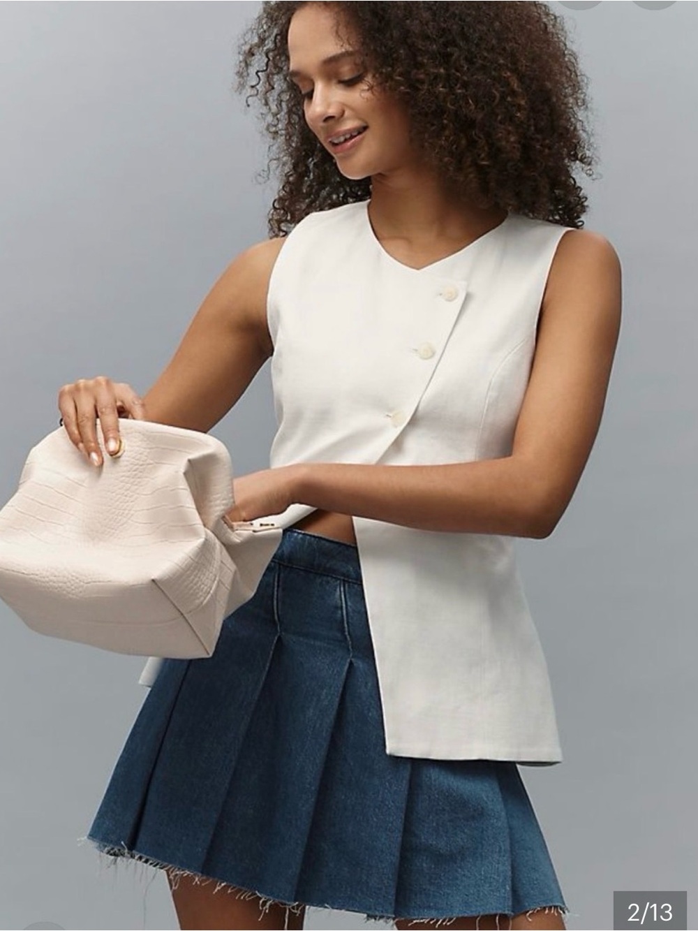NWOT Anthropologie Pilcro Pleated Denim Skirt
